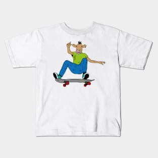 Cow Skater Punk Kids T-Shirt